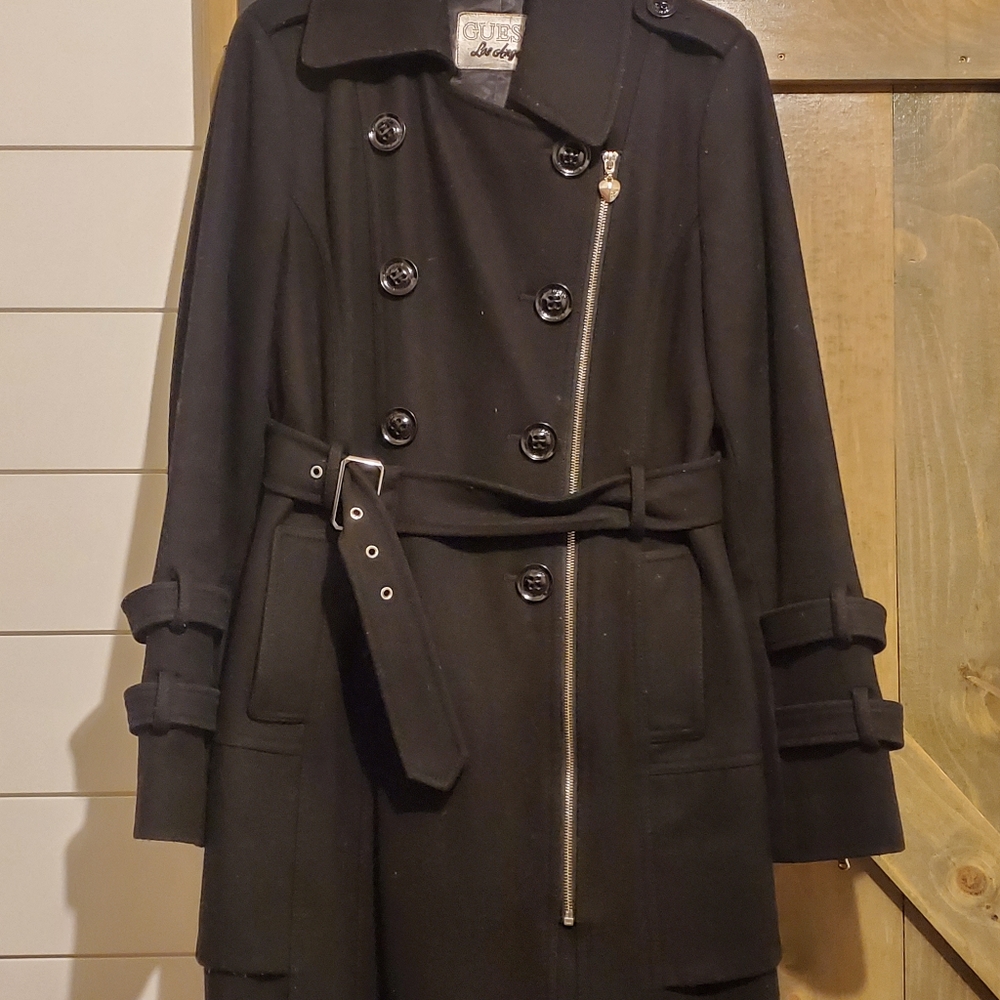 Guess wool double-breasted trench coat
